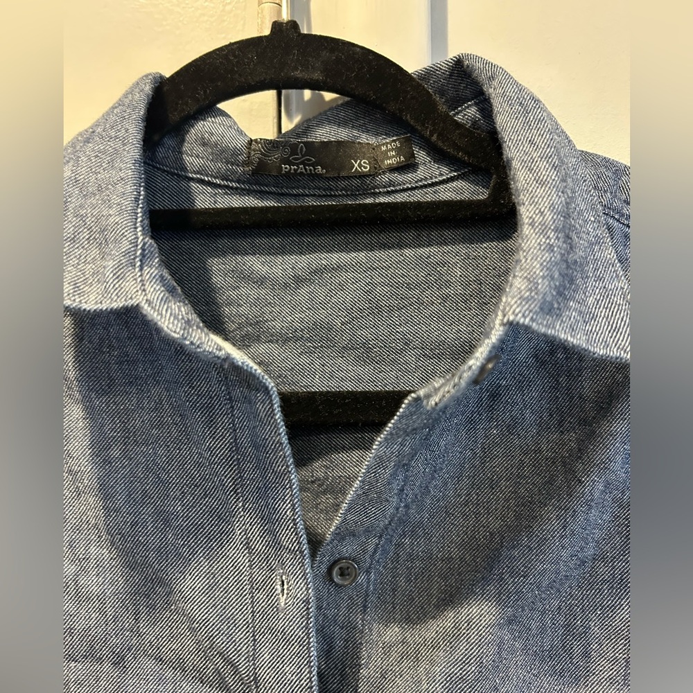 PrAna women’s  Blue Jean shirt, size XS